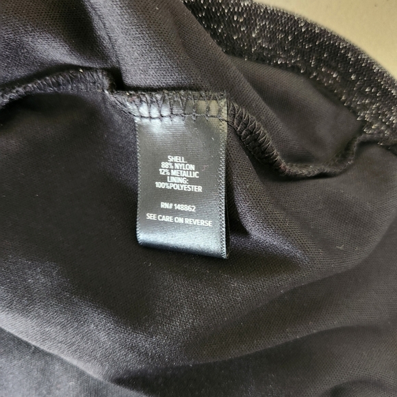 Torrid Black Glitter Lurex Flutter Sleeve Romper, sz 3X - Picture 8 of 9